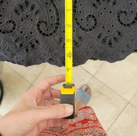 EUC Chico’s Black Linen eyelet hem Jacket Size XL - Picture 10 of 11